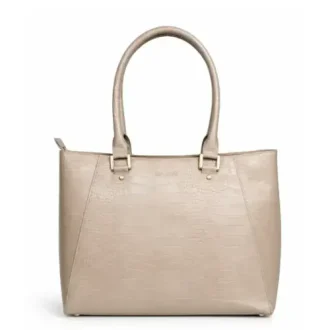 EMLONC Fortelle Large Tote Bag handmade from premium vegan leather, featuring a sturdy structured design and spacious interior that fits laptops and everyday work essentials.